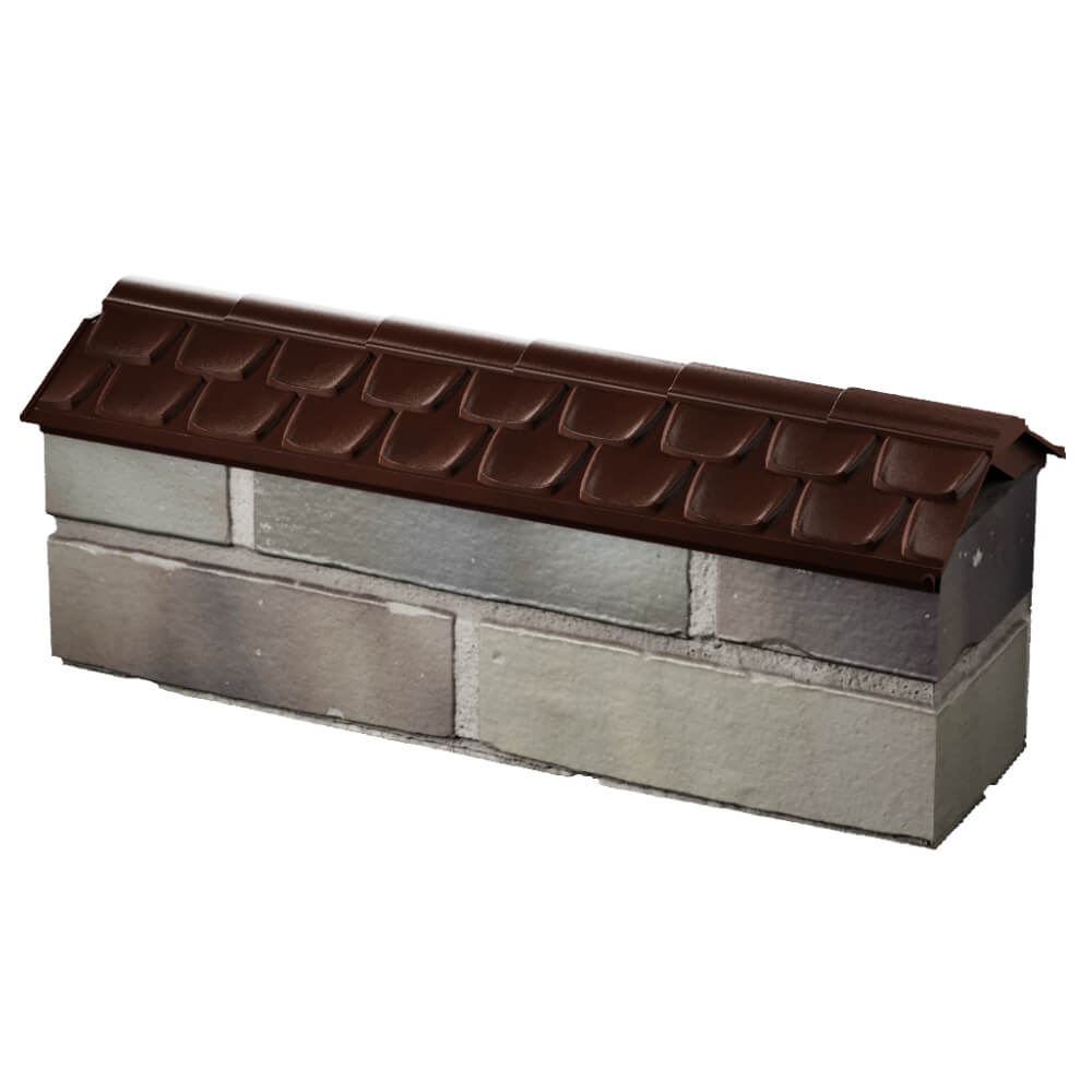 Парапет Zking Эльбрус Коричневый с посадкой на 0.5 кирпича (130мм) в Муроме фото