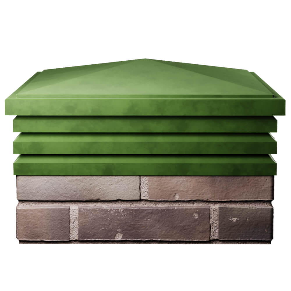 Колпак Zking Бона ХайТек Зеленый на столб 2х2 кирпича (513х513мм) Муром фото