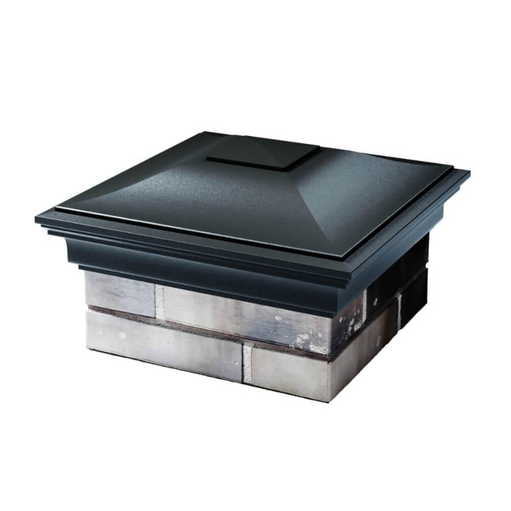 Колпак Zking Монблан Черный на столб 1.5х1.5 еврокирпича 0.7НФ (355х355мм) в Муроме фото