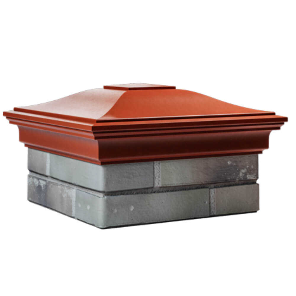 Колпак Zking Монблан Красный на столб 1.5х1.5 кирпича (385х385мм) в Муроме фото