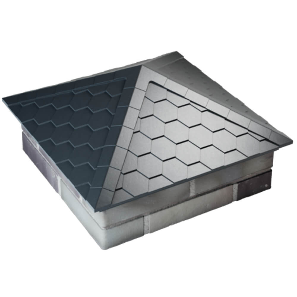 Колпак Zking Эверест Серый на столб 2х2 кирпича (535х535мм) Муром фото