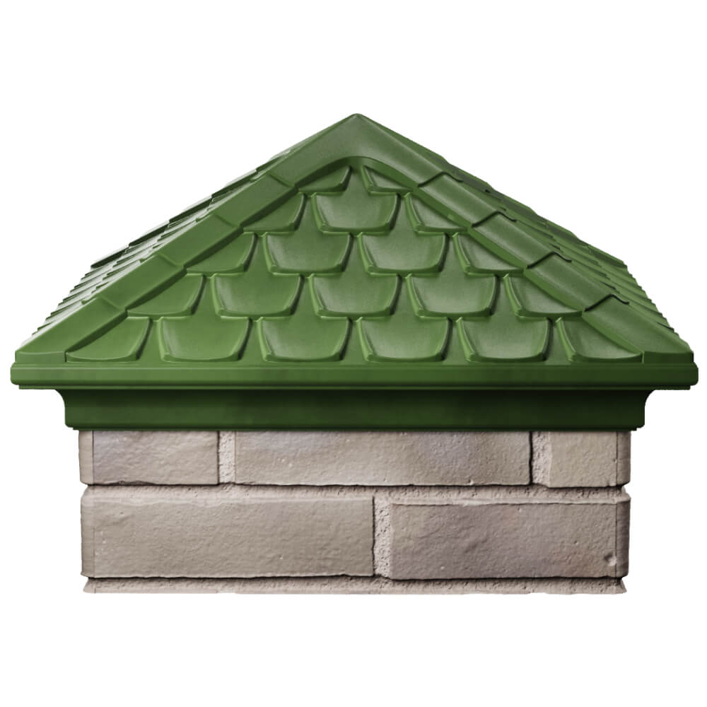 Колпак Zking Эльбрус Зеленый на столб 1.5х1.5 кирпича (385х385мм) Муром фото