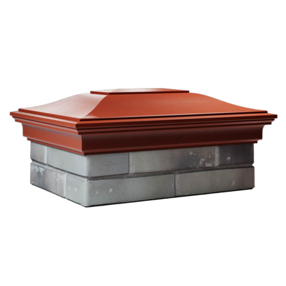 Колпак Zking Монблан Красный на столб 2х1.5 кирпича (515х385мм) в Муроме фото