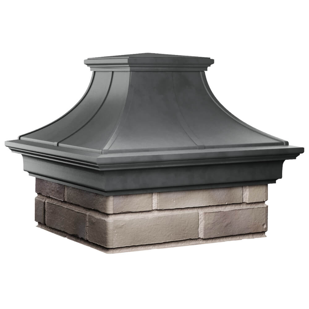 Колпак Zking Монблан Премиум Серый на столб 1.5х1.5 кирпича (385х385мм) в Муроме фото