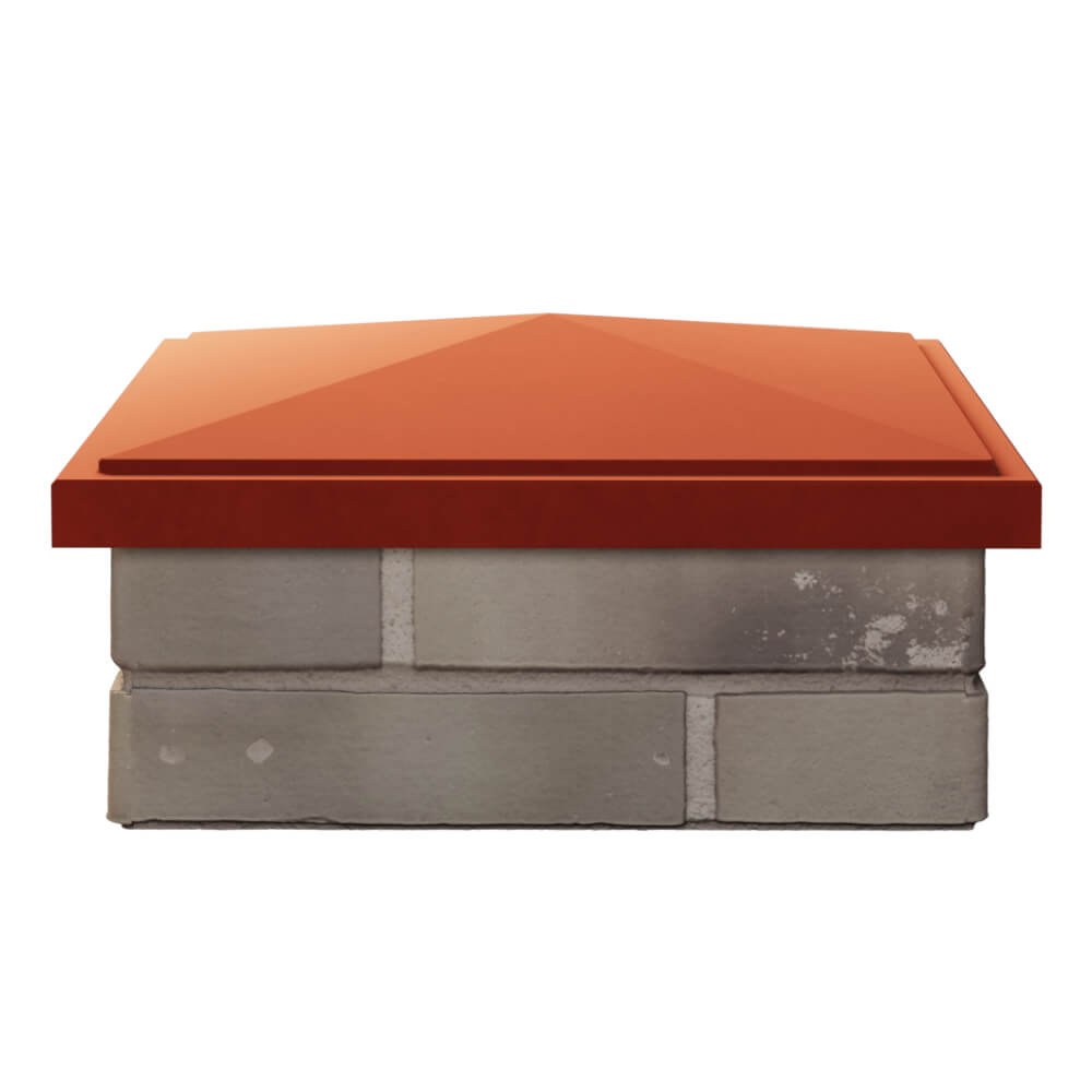 Колпак Zking БонаМоно Красный на столб 1.5х1.5 кирпича (385х385, 400х400мм) Муром фото