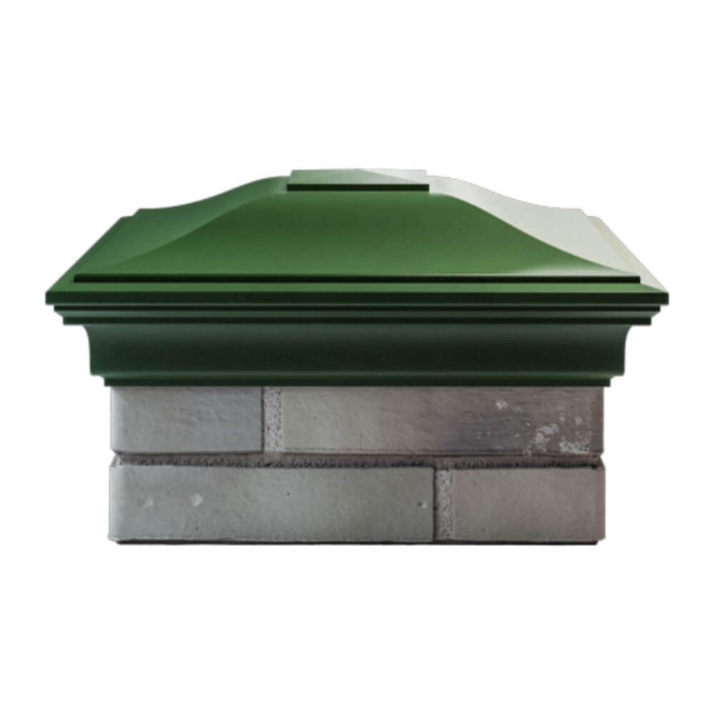 Колпак Zking Монблан Зеленый на столб 1.5х1.5 еврокирпича 0.7НФ (355х355мм) Муром фото