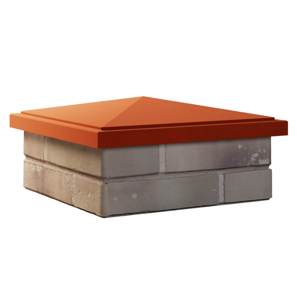 Колпак Zking БонаМоно Красный на столб 1.5х1.5 кирпича (385х385, 400х400мм) в Муроме фото