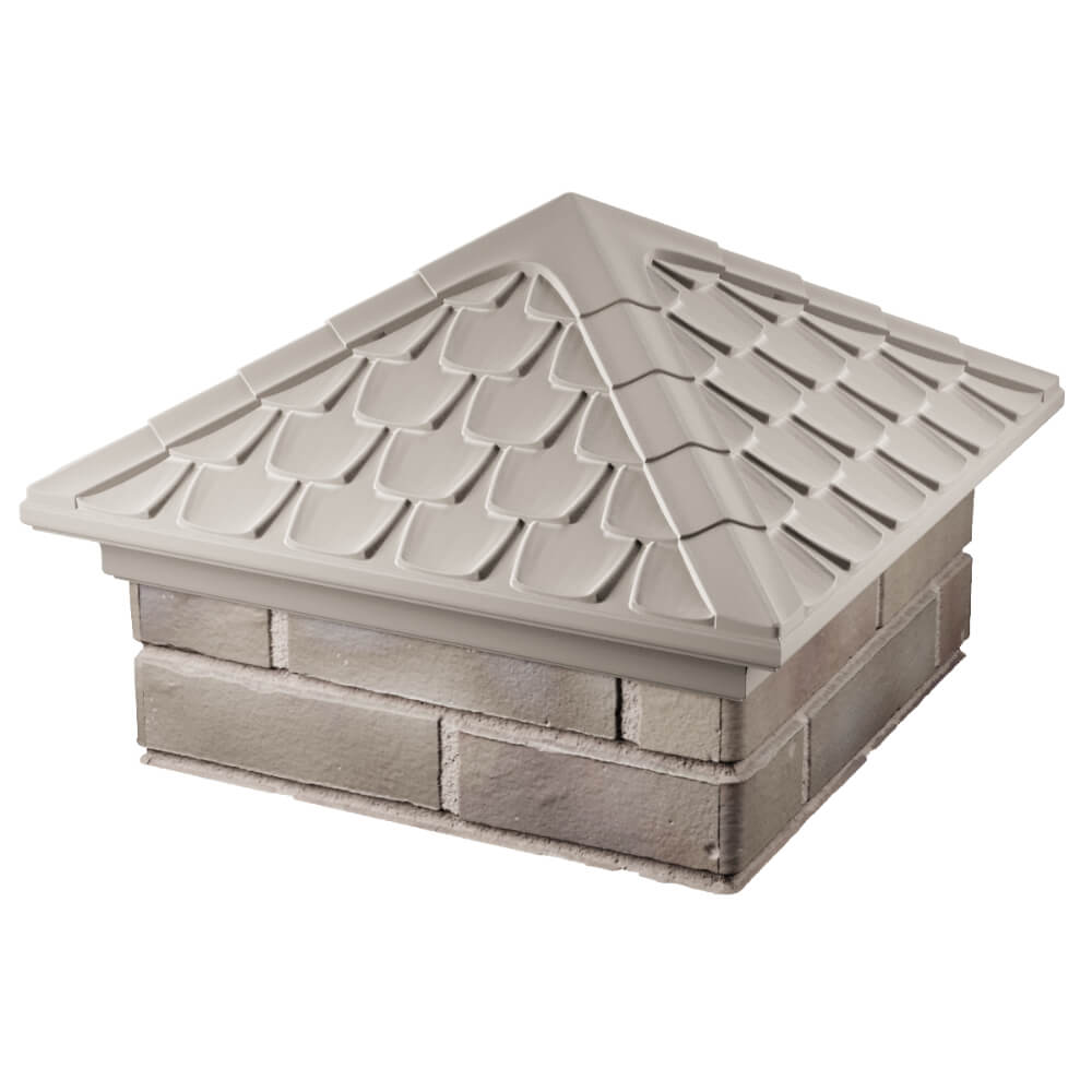 Колпак Zking Эльбрус Бежевый на столб 1.5х1.5 кирпича (385х385мм) в Муроме фото