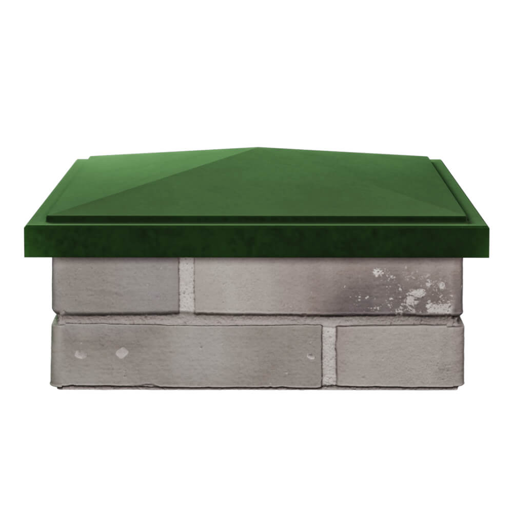 Колпак Zking БонаМоно Зеленый на столб 1.5х1.5 кирпича (385х385, 400х400мм) Муром фото