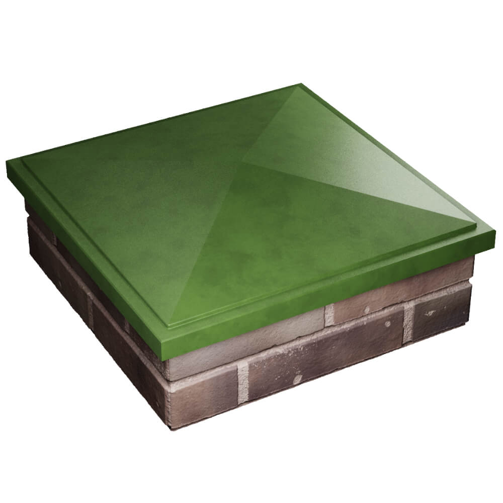 Колпак Zking БонаМоно Зеленый на столб 2х2 кирпича (515х515, 530х530мм) в Муроме фото