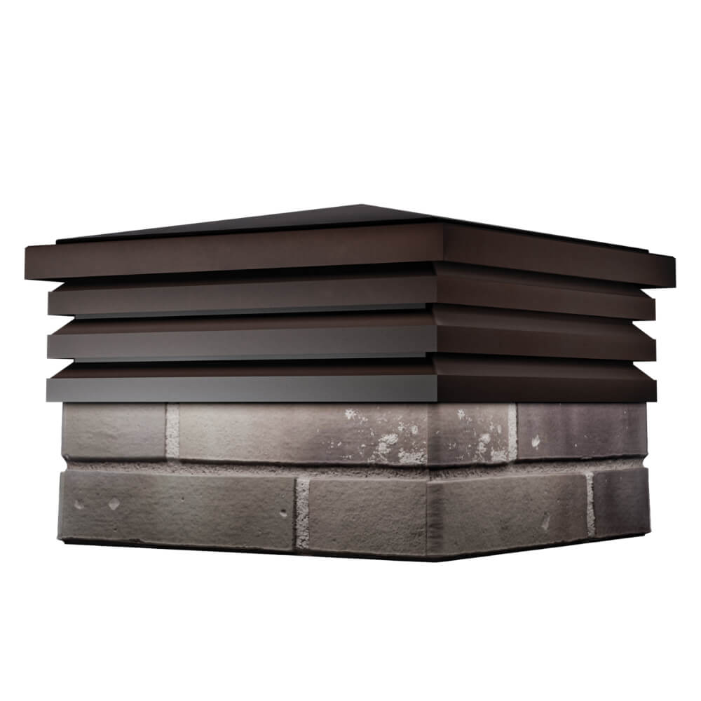 Колпак Zking Бона ХайТек Коричневый на столб 1.5х1.5 кирпича (385х385мм) в Муроме фото