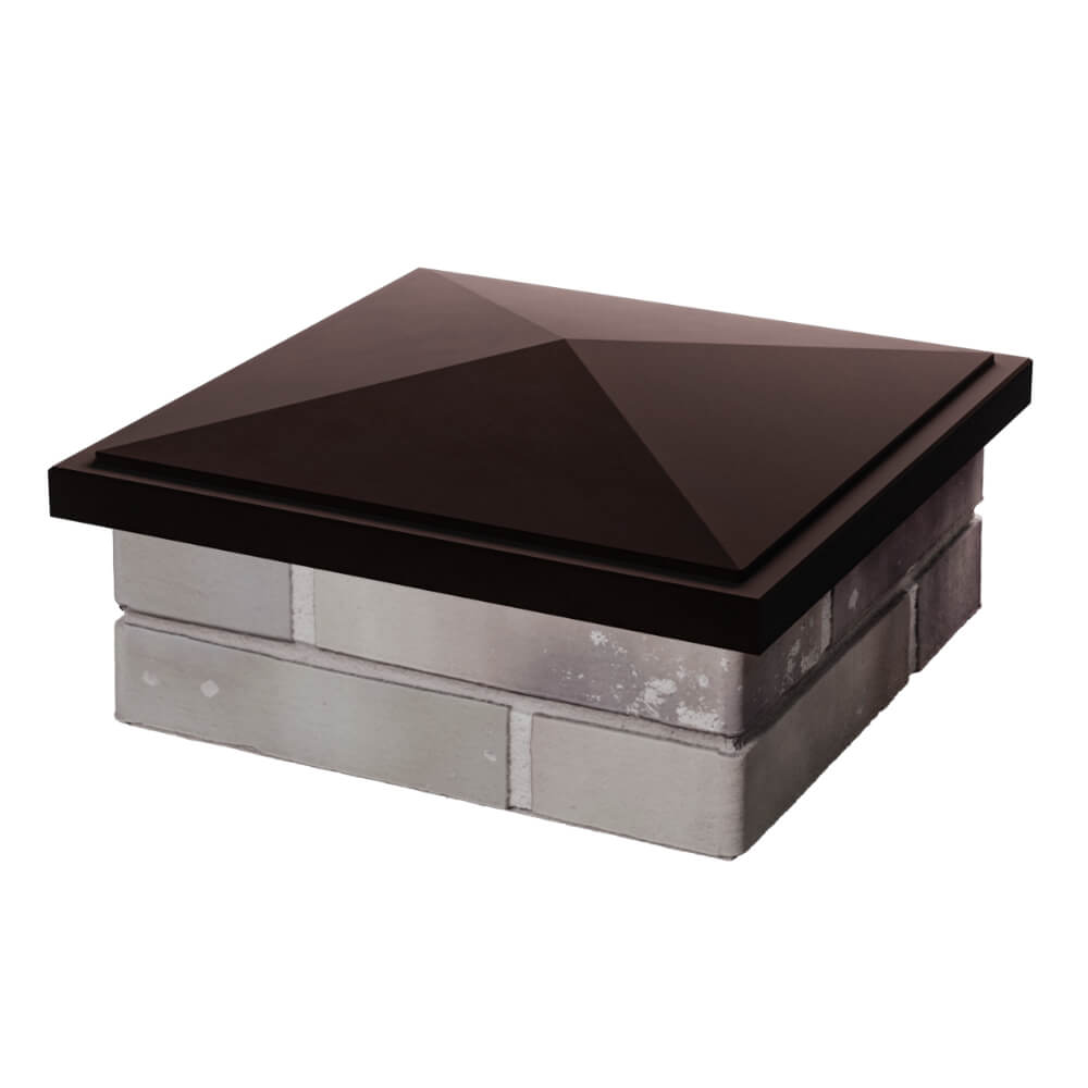 Колпак Zking БонаМоно Коричневый на столб 1.5х1.5 кирпича (385х385, 400х400мм) в Муроме фото