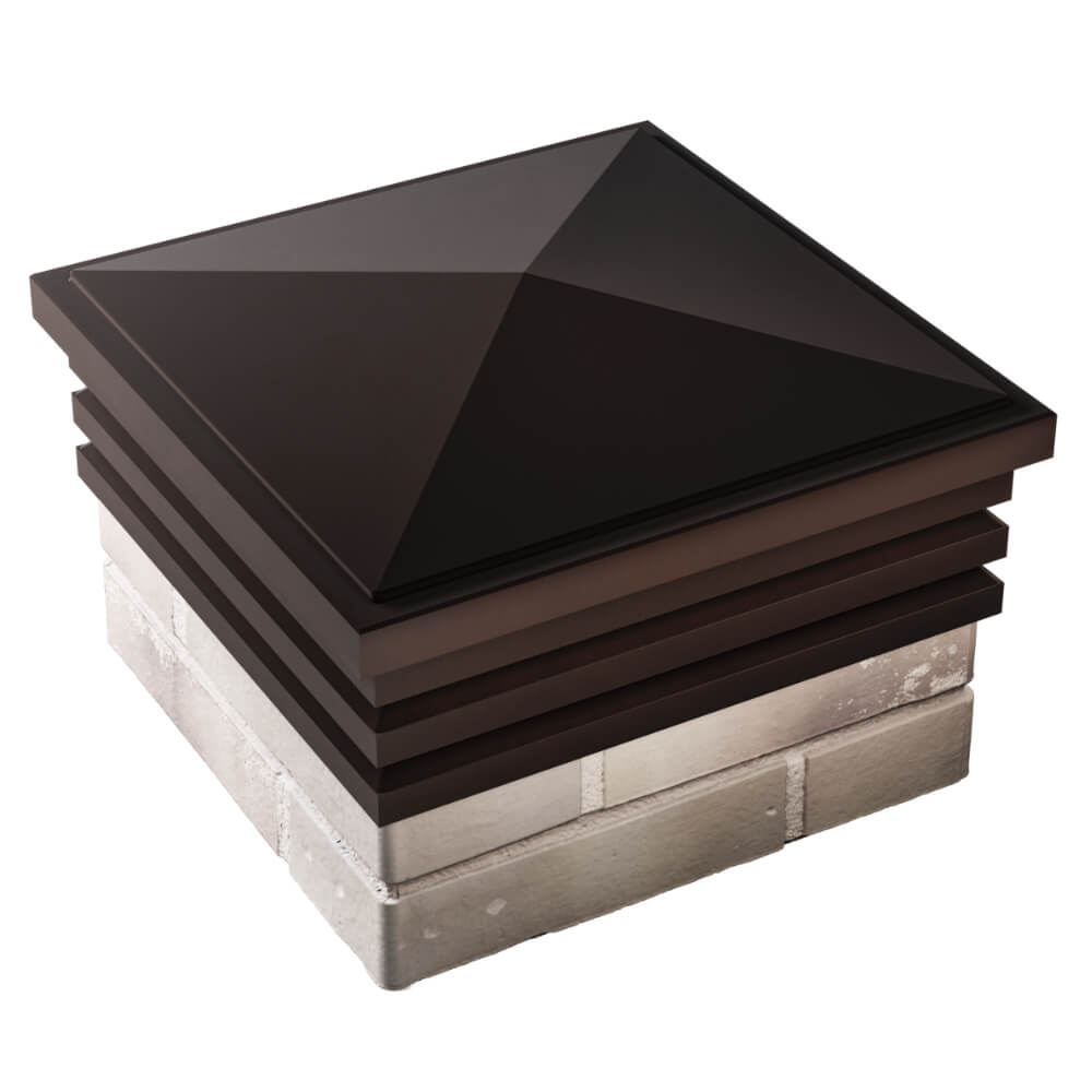 Колпак Zking Бона ХайТек Коричневый на столб 1.5х1.5 кирпича (385х385мм) в Муроме фото