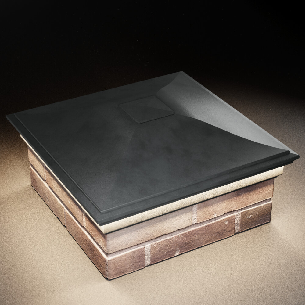 Колпак Zking Монблан Серый на столб 2х2 кирпича (515х515мм) c подсветкой в Муроме фото