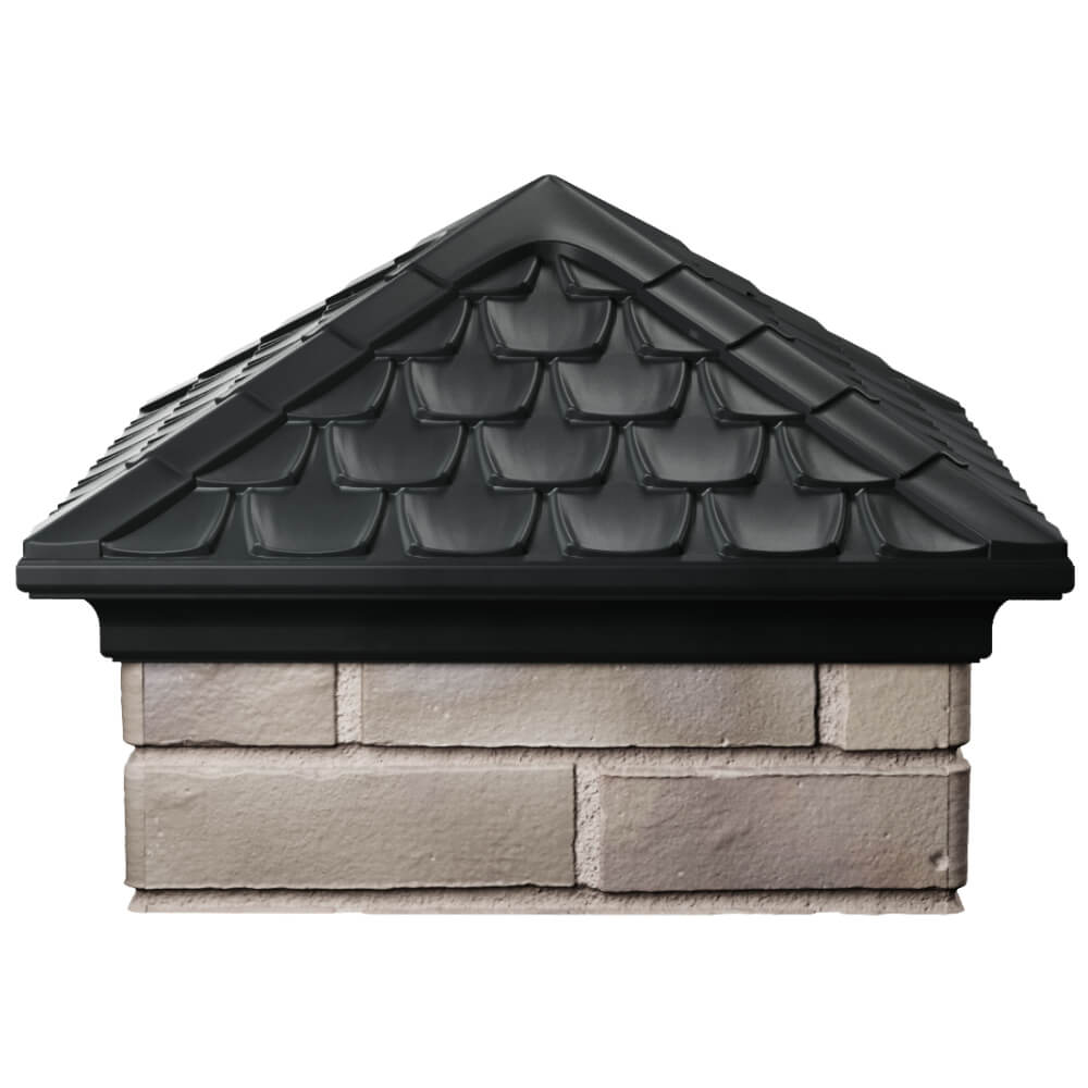 Колпак Zking Эльбрус Черный на столб 1.5х1.5 кирпича (385х385мм) Муром фото