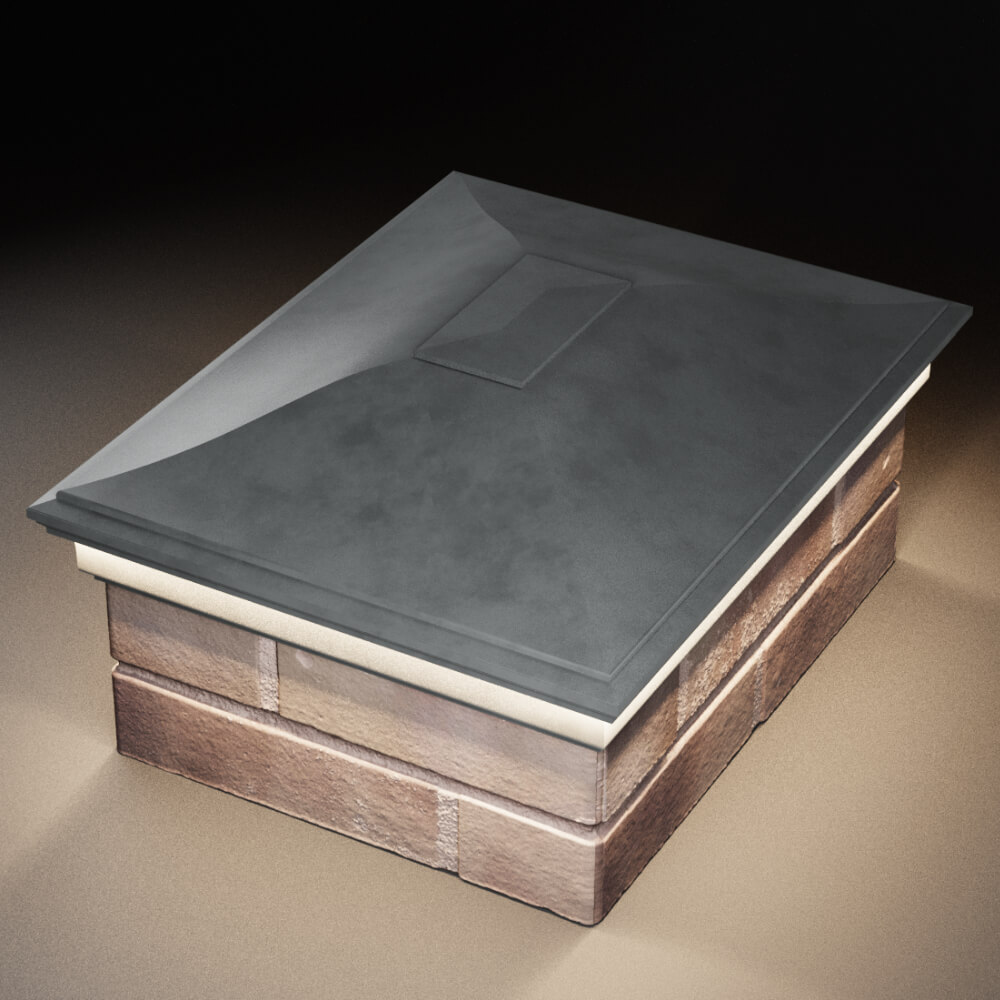 Колпак Zking Монблан Серый на столб 2х1.5 кирпича (515х385мм) c подсветкой в Муроме фото