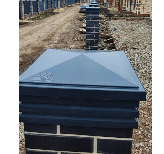 Колпак Zking Бона ХайТек Серый на столб 1.5х1.5 кирпича (385х385мм) в Муроме фото