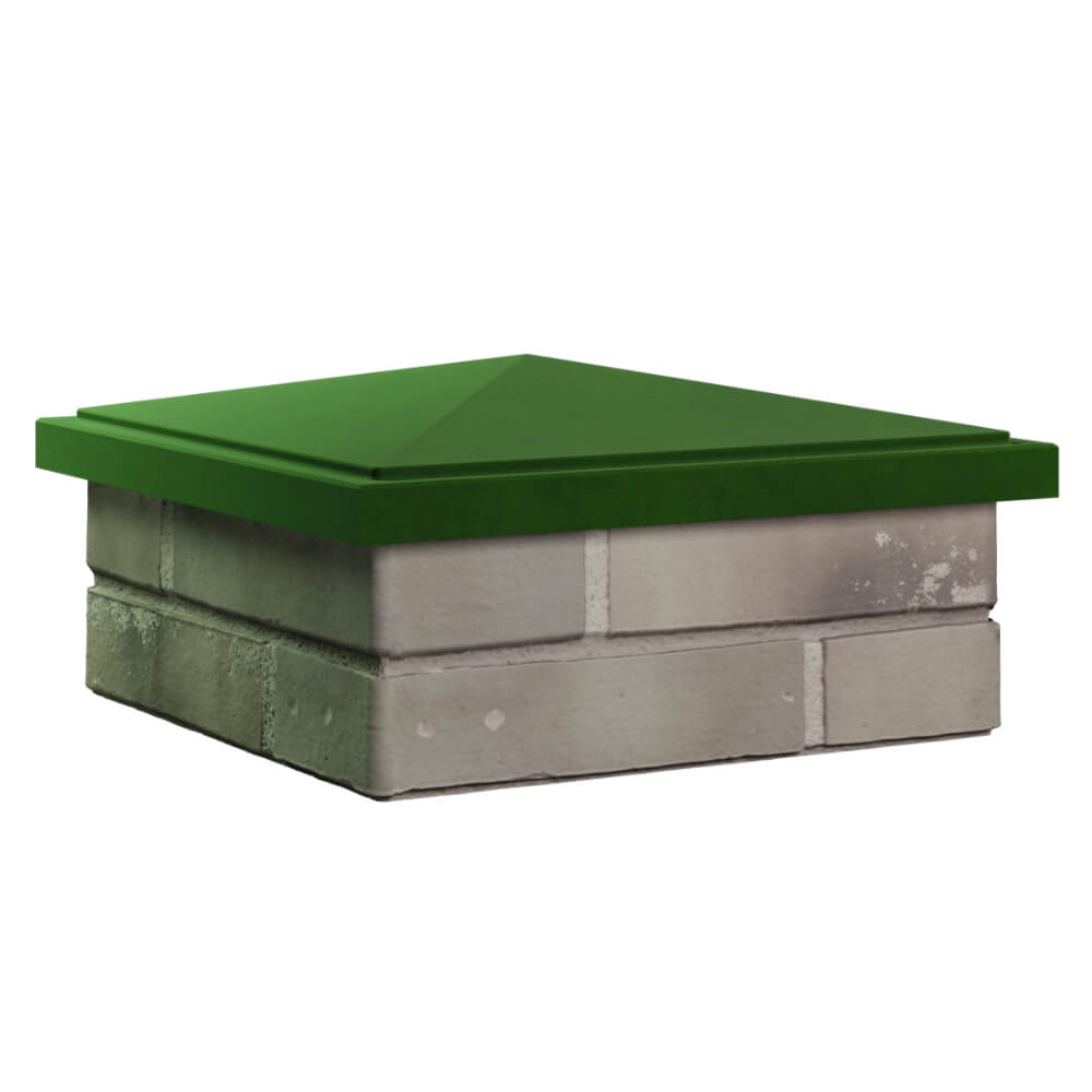 Колпак Zking БонаМоно Зеленый на столб 1.5х1.5 кирпича (385х385, 400х400мм) в Муроме фото