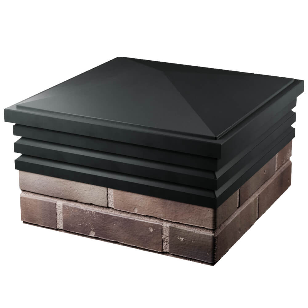 Колпак Zking Бона ХайТек Черный на столб 2х2 кирпича (513х513мм) в Муроме фото