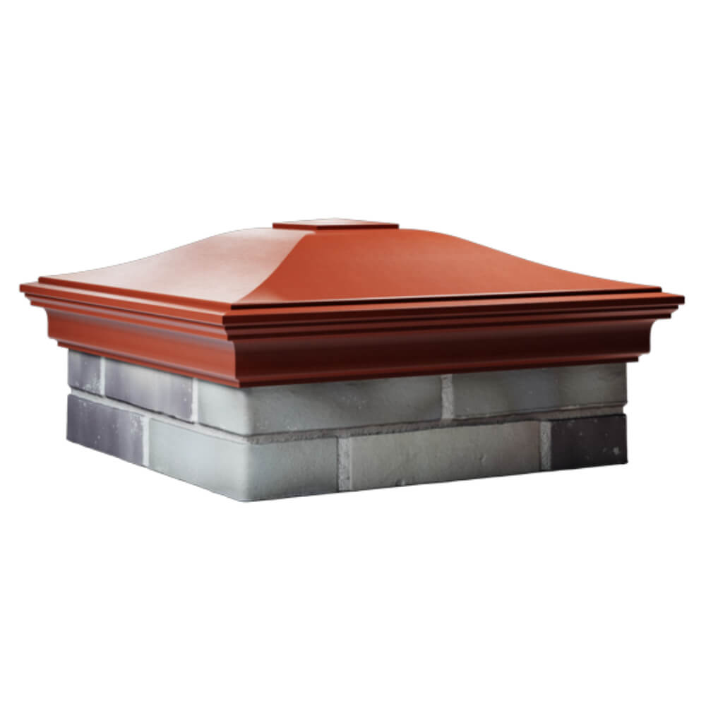 Колпак Zking Монблан Красный на столб 2х2 кирпича (515х515мм) в Муроме фото