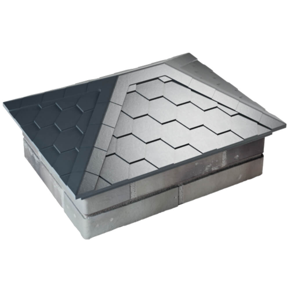 Колпак Zking Эверест Серый на столб 2х1.5 кирпича (520х390мм) Муром фото