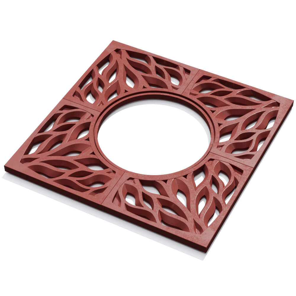 Приствольная решетка для дерева ZKING CRUST 1.2х1.2м Красная в Муроме фото