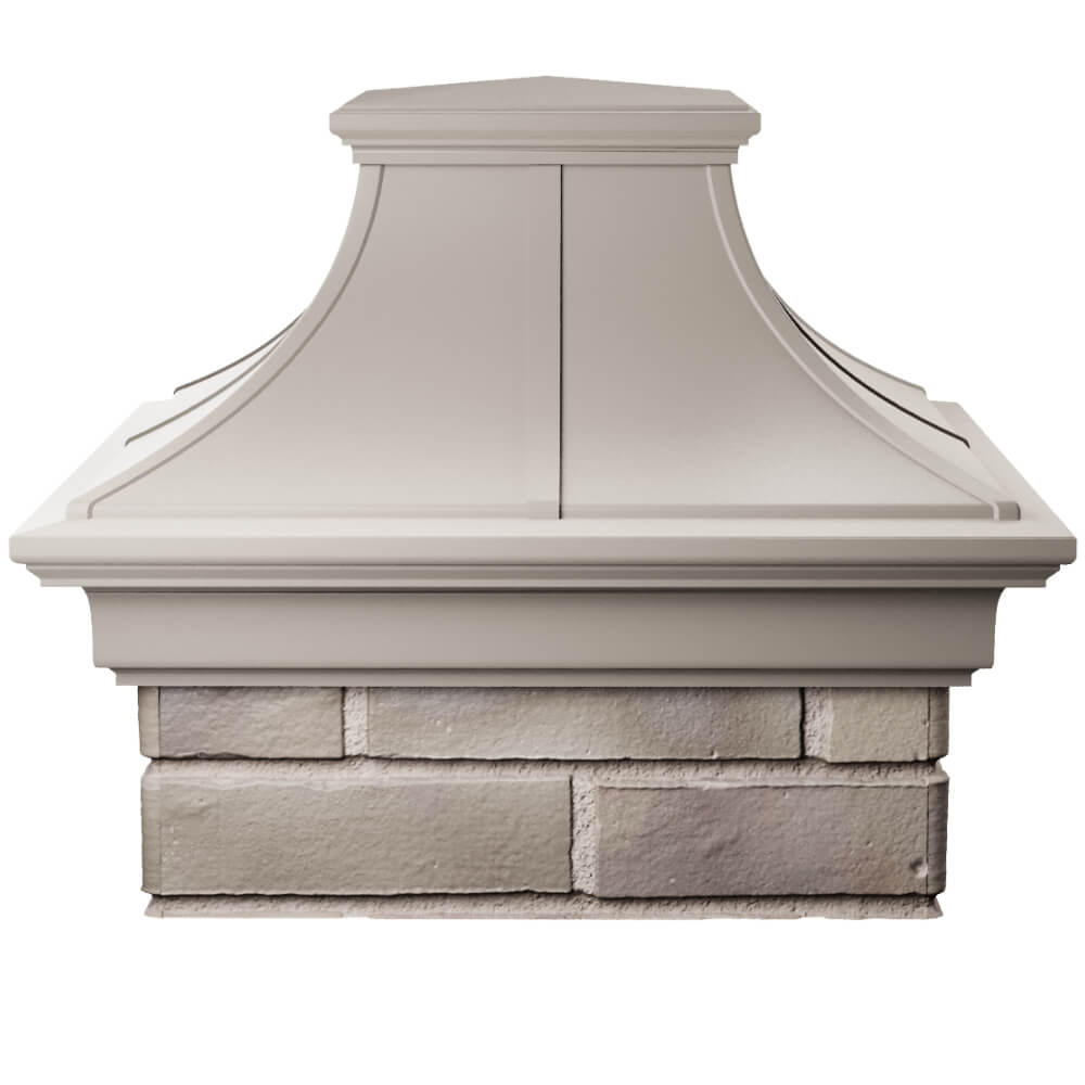 Колпак Zking Монблан Премиум Бежевый на столб 1.5х1.5 кирпича (385х385мм) Муром фото