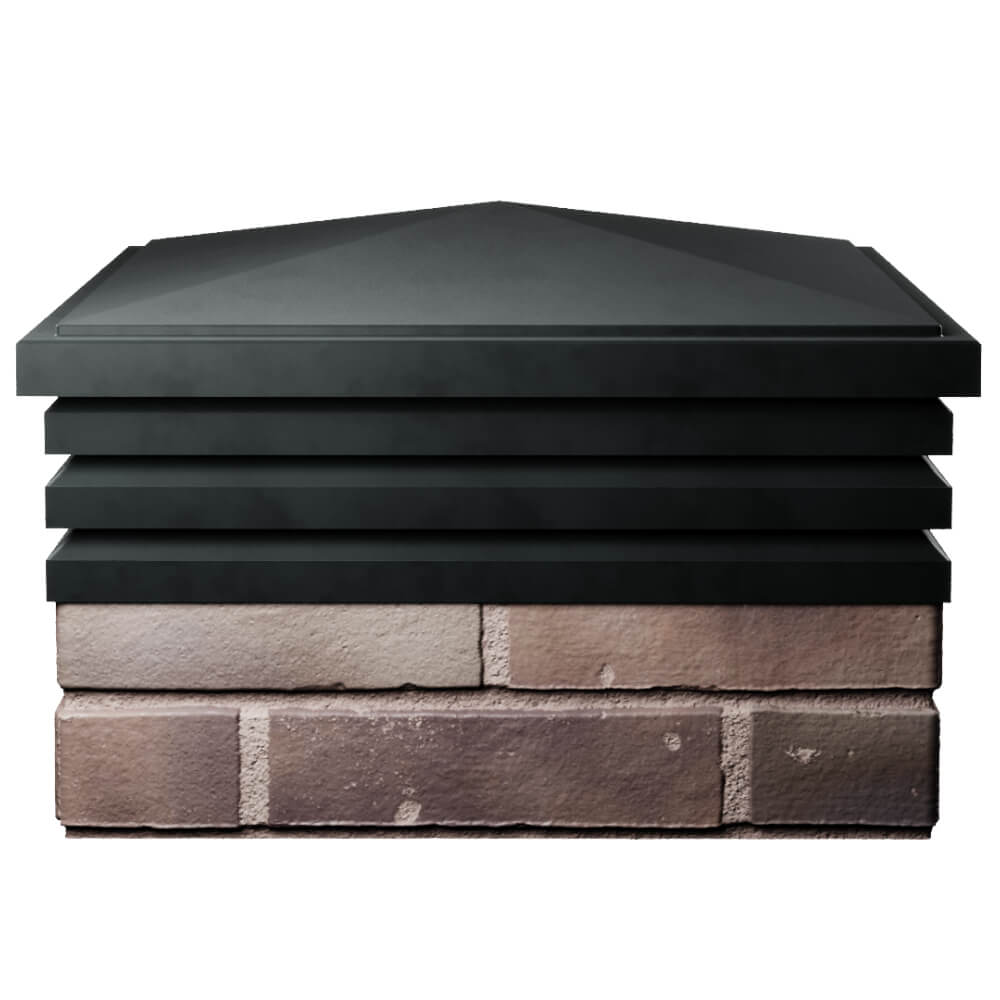 Колпак Zking Бона ХайТек Черный на столб 2х2 кирпича (513х513мм) Муром фото