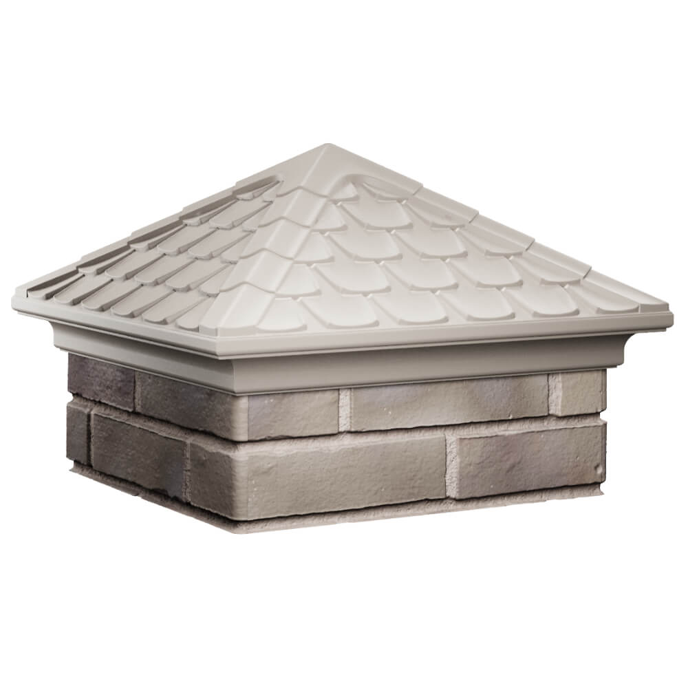 Колпак Zking Эльбрус Бежевый на столб 1.5х1.5 кирпича (385х385мм) в Муроме фото