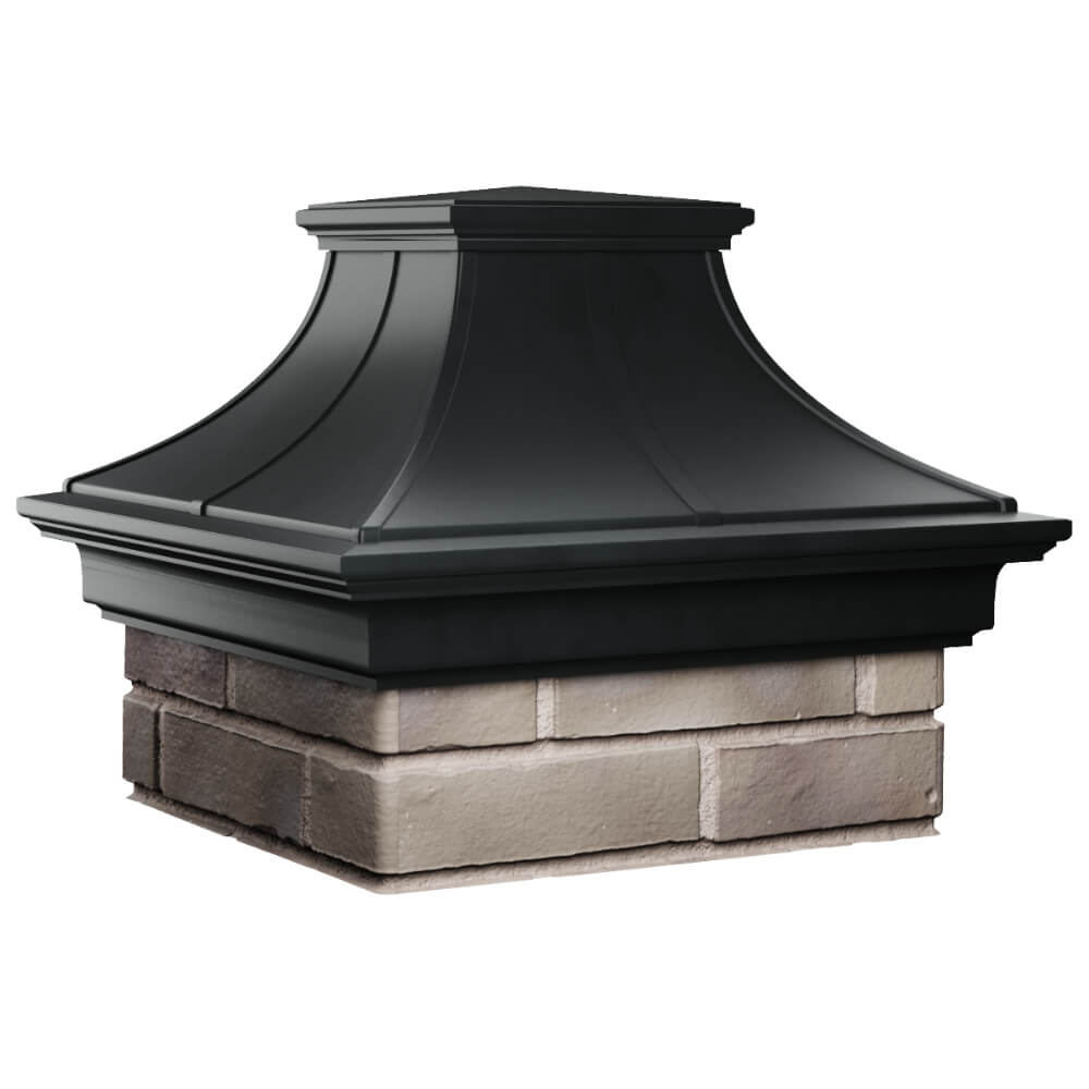 Колпак Zking Монблан Премиум Черный на столб 1.5х1.5 кирпича (385х385мм) в Муроме фото
