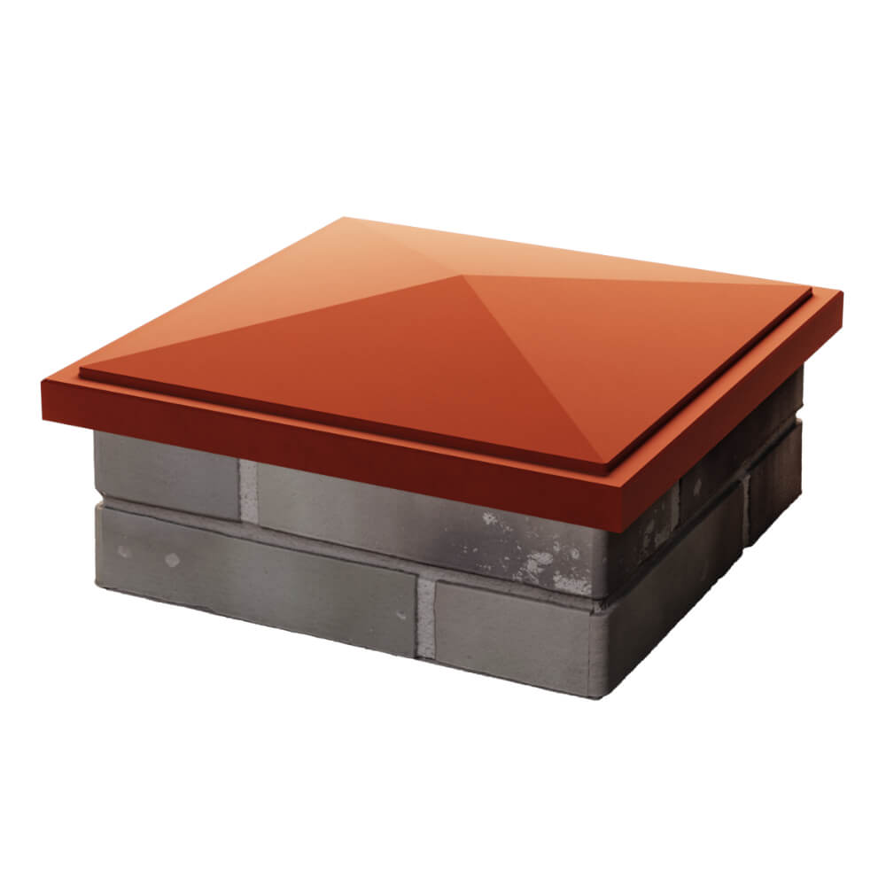 Колпак Zking БонаМоно Красный на столб 1.5х1.5 кирпича (385х385, 400х400мм) в Муроме фото