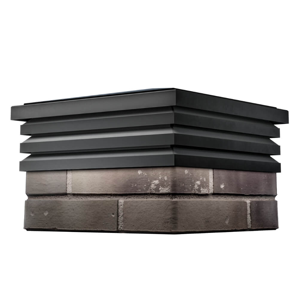 Колпак Zking Бона ХайТек Черный на столб 1.5х1.5 кирпича (385х385мм) в Муроме фото