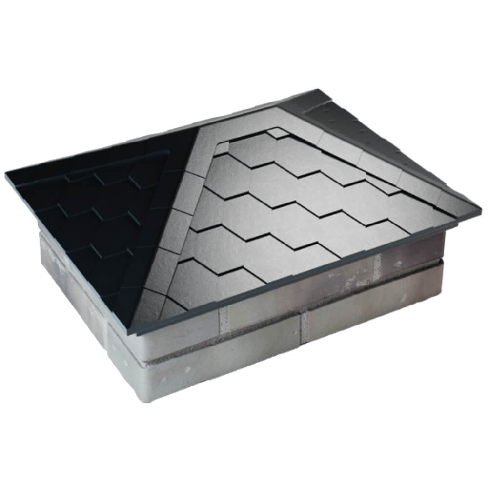 Колпак Zking Эверест Черный на столб 2х1.5 кирпича (520х390мм) Муром фото