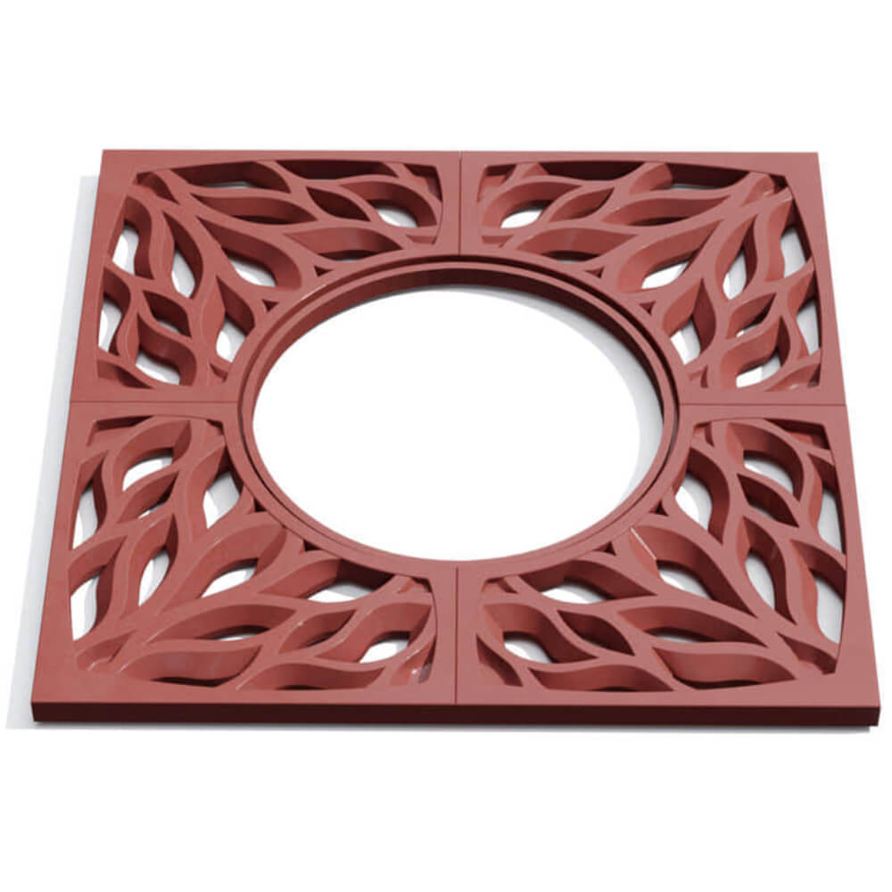 Приствольная решетка для дерева ZKING CRUST 1.2х1.2м Красная Муром фото