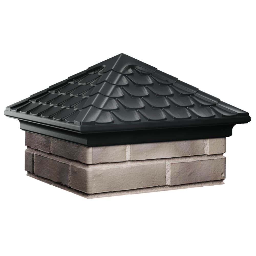 Колпак Zking Эльбрус Черный на столб 1.5х1.5 кирпича (385х385мм) в Муроме фото