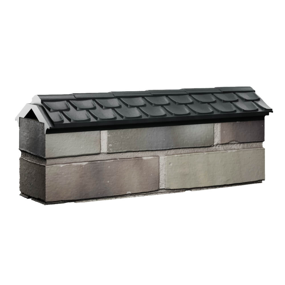 Парапет Zking Эльбрус Черный с посадкой на 0.5 кирпича (130мм) Муром фото