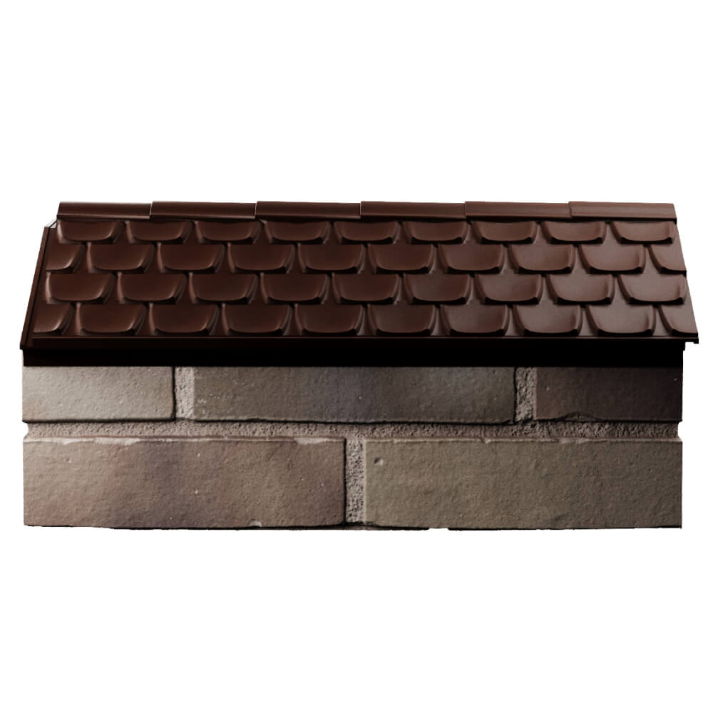 Парапет Zking Эльбрус Коричневый с посадкой на 1 кирпич (255мм) в Муроме фото