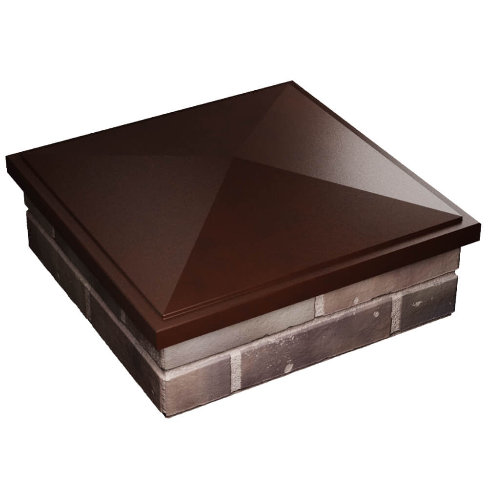 Колпак Zking БонаМоно Коричневый на столб 2х2 кирпича (515х515, 530х530мм) в Муроме фото