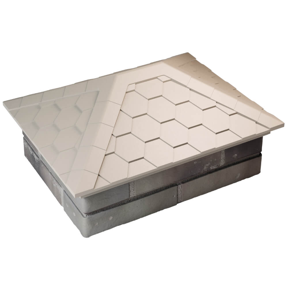 Колпак Zking Эверест Бежевый на столб 2х1.5 кирпича (520х390мм) Муром фото