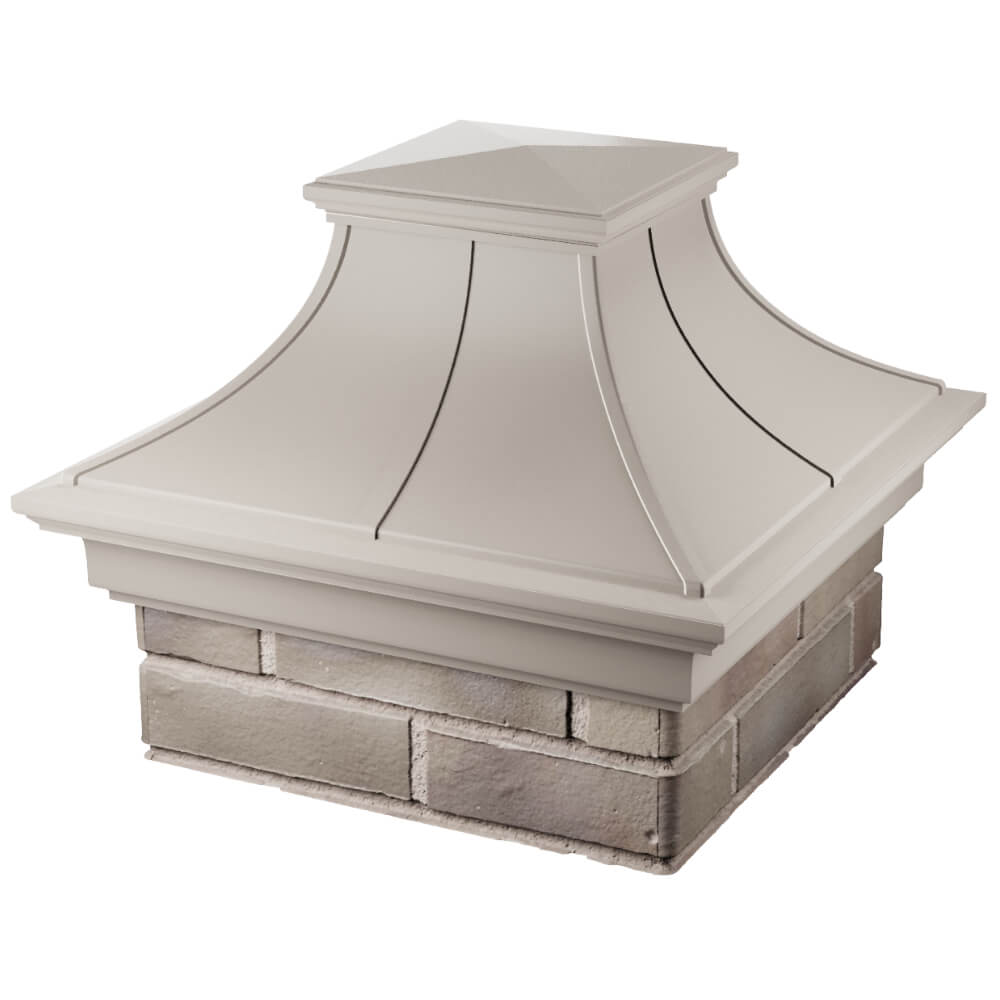 Колпак Zking Монблан Премиум Бежевый на столб 1.5х1.5 кирпича (385х385мм) в Муроме фото