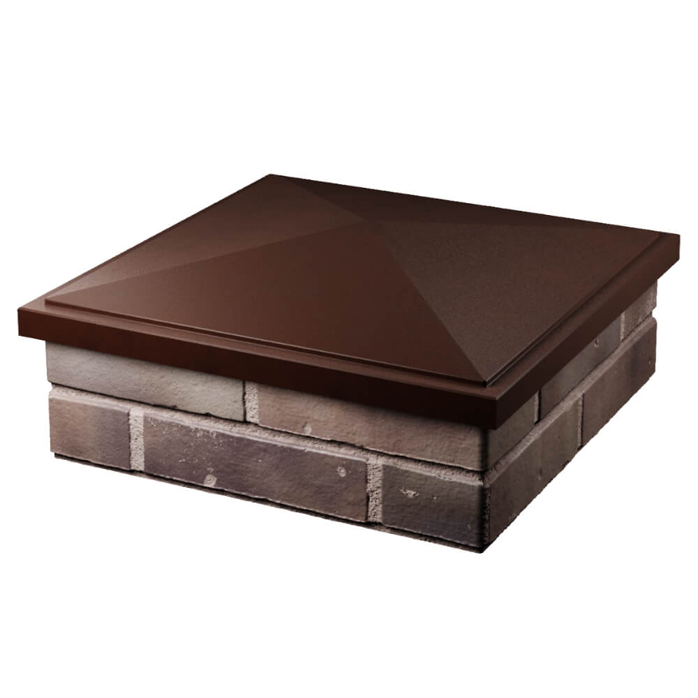 Колпак Zking БонаМоно Коричневый на столб 2х2 кирпича (515х515, 530х530мм) в Муроме фото