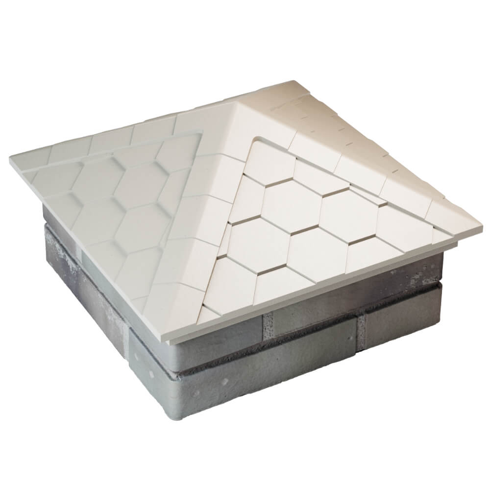 Колпак Zking Эверест Бежевый на столб 1.5х1.5 кирпича (390х390мм) в Муроме фото