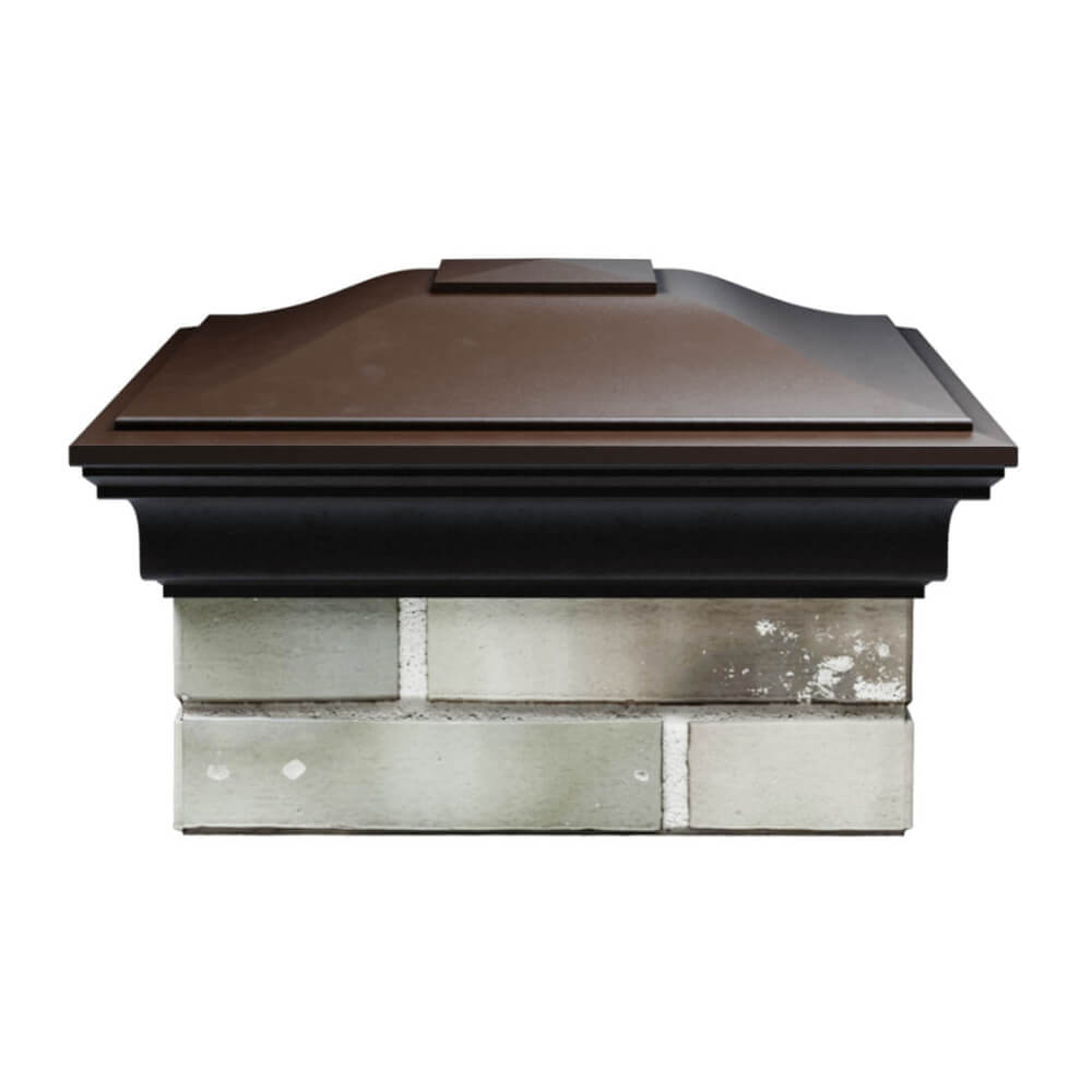 Колпак Zking Монблан Коричневый на столб 1.5х1.5 еврокирпича 0.7НФ (355х355мм) Муром фото