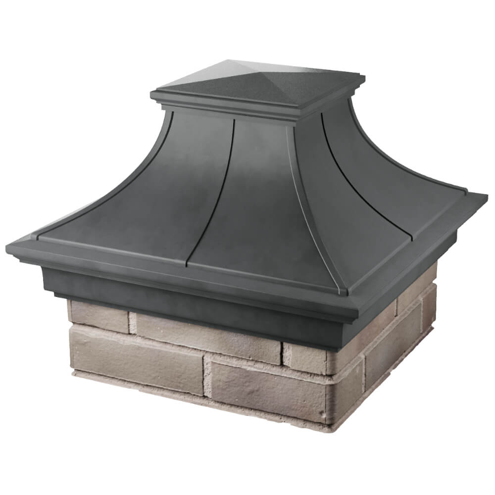 Колпак Zking Монблан Премиум Серый на столб 1.5х1.5 кирпича (385х385мм) в Муроме фото