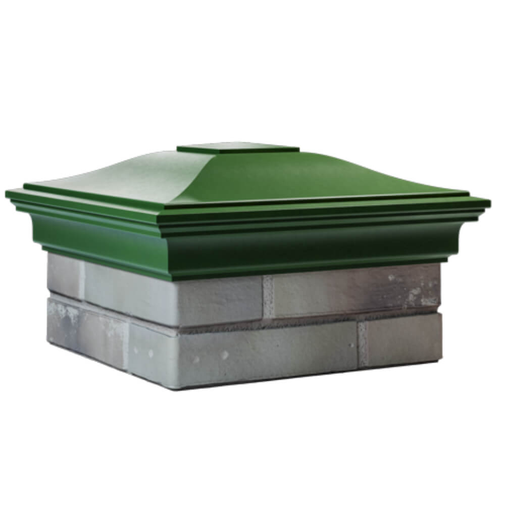 Колпак Zking Монблан Зеленый на столб 1.5х1.5 кирпича (385х385мм) в Муроме фото