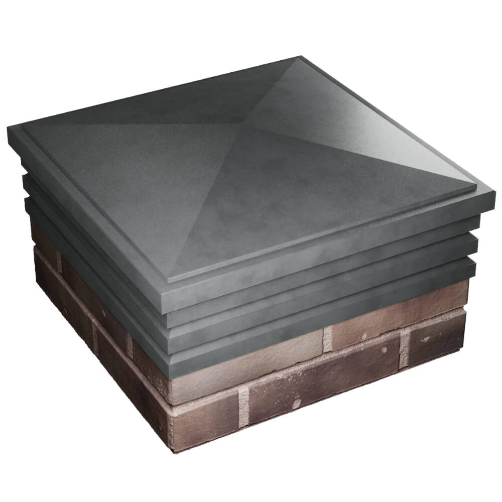 Колпак Zking Бона ХайТек Серый на столб 2х2 кирпича (513х513мм) в Муроме фото