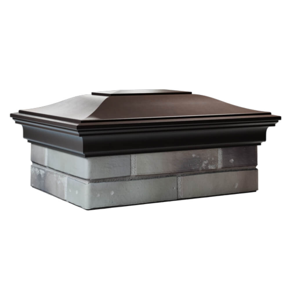 Колпак Zking Монблан Коричневый на столб 2х1.5 кирпича (515х385мм) в Муроме фото