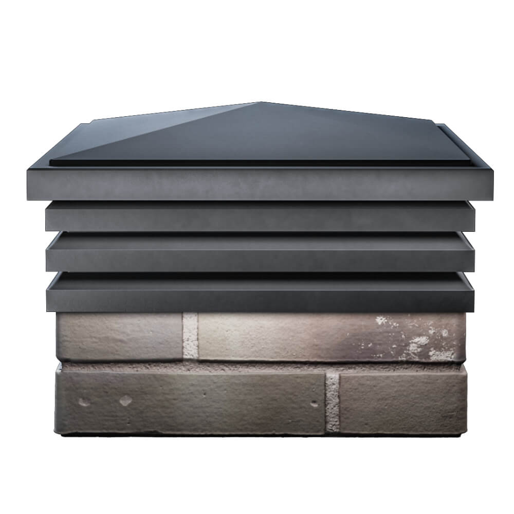 Колпак Zking Бона ХайТек Серый на столб 1.5х1.5 кирпича (385х385мм) Муром фото