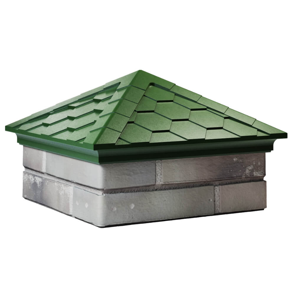 Колпак Zking Эверест Зеленый на столб 1.5х1.5 кирпича (390х390мм) в Муроме фото