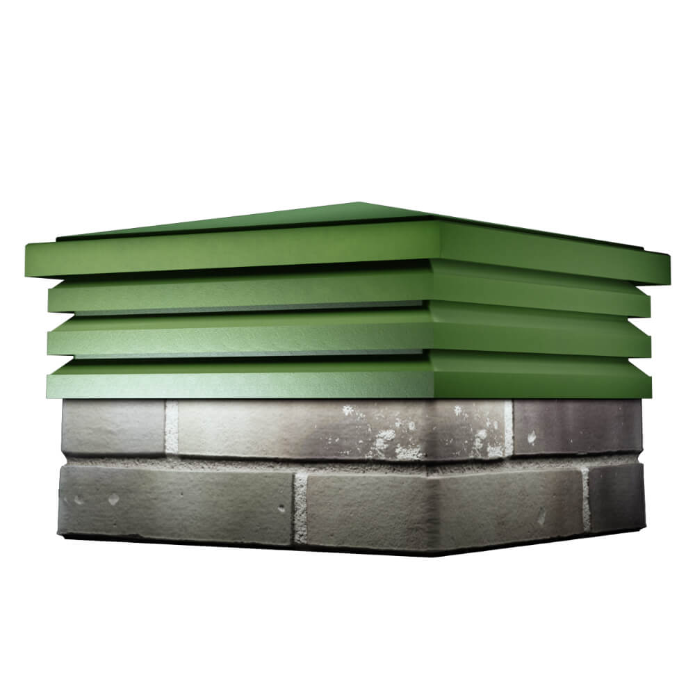 Колпак Zking Бона ХайТек Зеленый на столб 1.5х1.5 кирпича (385х385мм) в Муроме фото